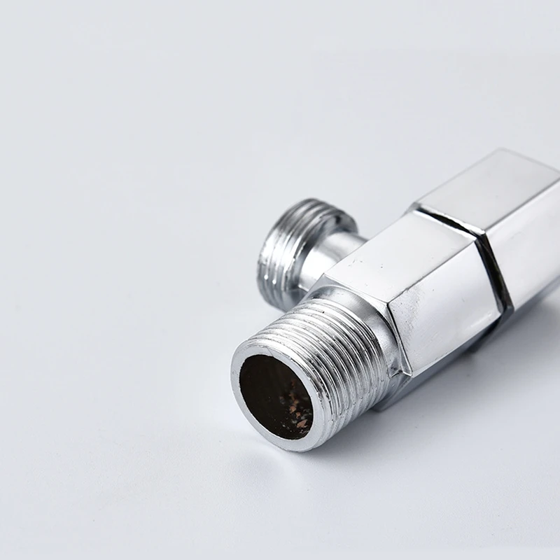 1PC G1/2 Thread Triangle Valve Plating Angle Valve Thickened Quick Opening Large Flow Filling Valves for Toilet Sink Water