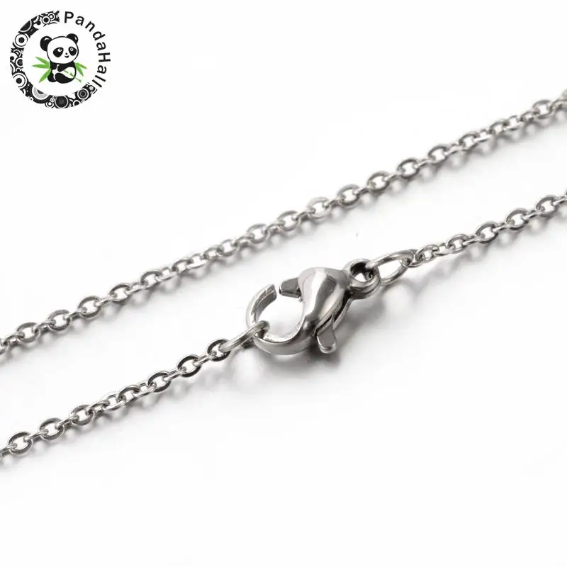 

304 Stainless Steel Cable Chain Necklaces Golden Stainless Steel Color,1.5mm 2mm 2.5mm 17.7"(45cm)