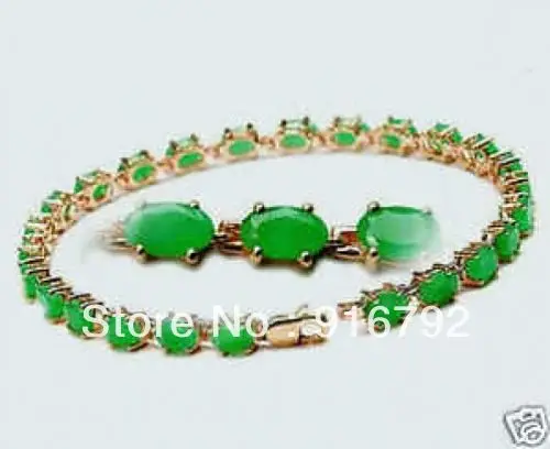 Wonderful Green jade Natural  Bracelet 7.5