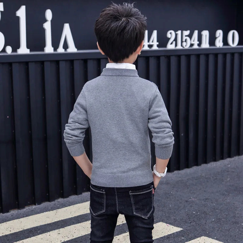 Kids Winter Sweater 2022 Autumn Children Knitted Pullover Sweater For Teens Big Boys 6 8 10 12 14 16 Years Wear Dwq358