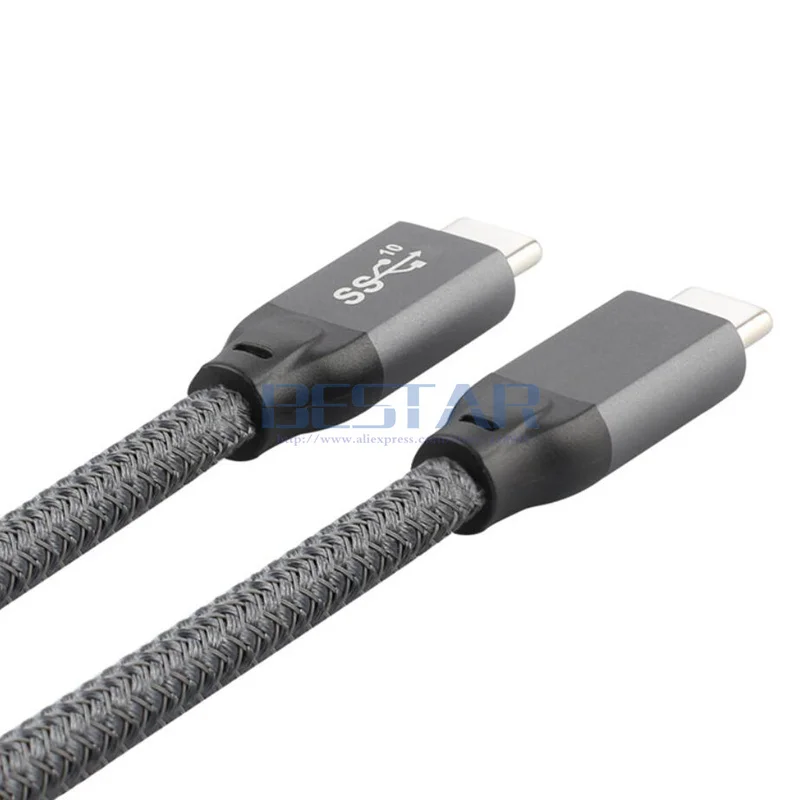 2019NEW 100W Dual USB type-C USB3.1 Gen2 data PD fast charge cable with E-marker 10Gbps 20V/5A USB-C to USB-C Cable 50CM 1M 1.5M