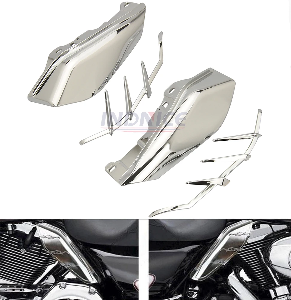 Motorcycle Chromed Mid-Frame Air Deflector for harley Touring Road King Electra Street Glide 09-Up