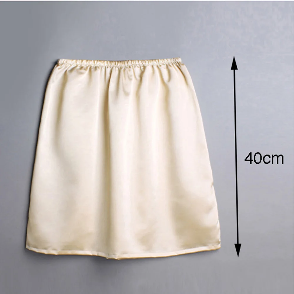 Íntimo Invisível Suave Modal Mini Saia Mulheres Bainha Metade Deslizamento de Cetim Meia Deslizamentos Saia Solta Saias Anágua Underskirt