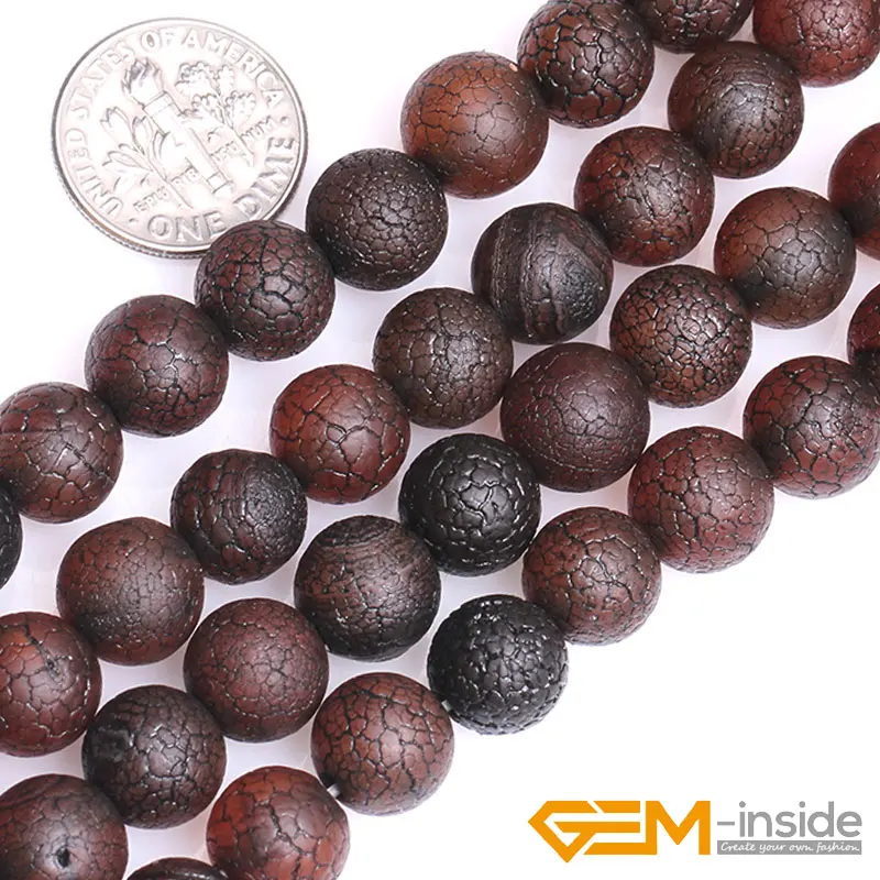 6mm To 18mm Frosted Round Dream Lace Agat Beads Strand 15\