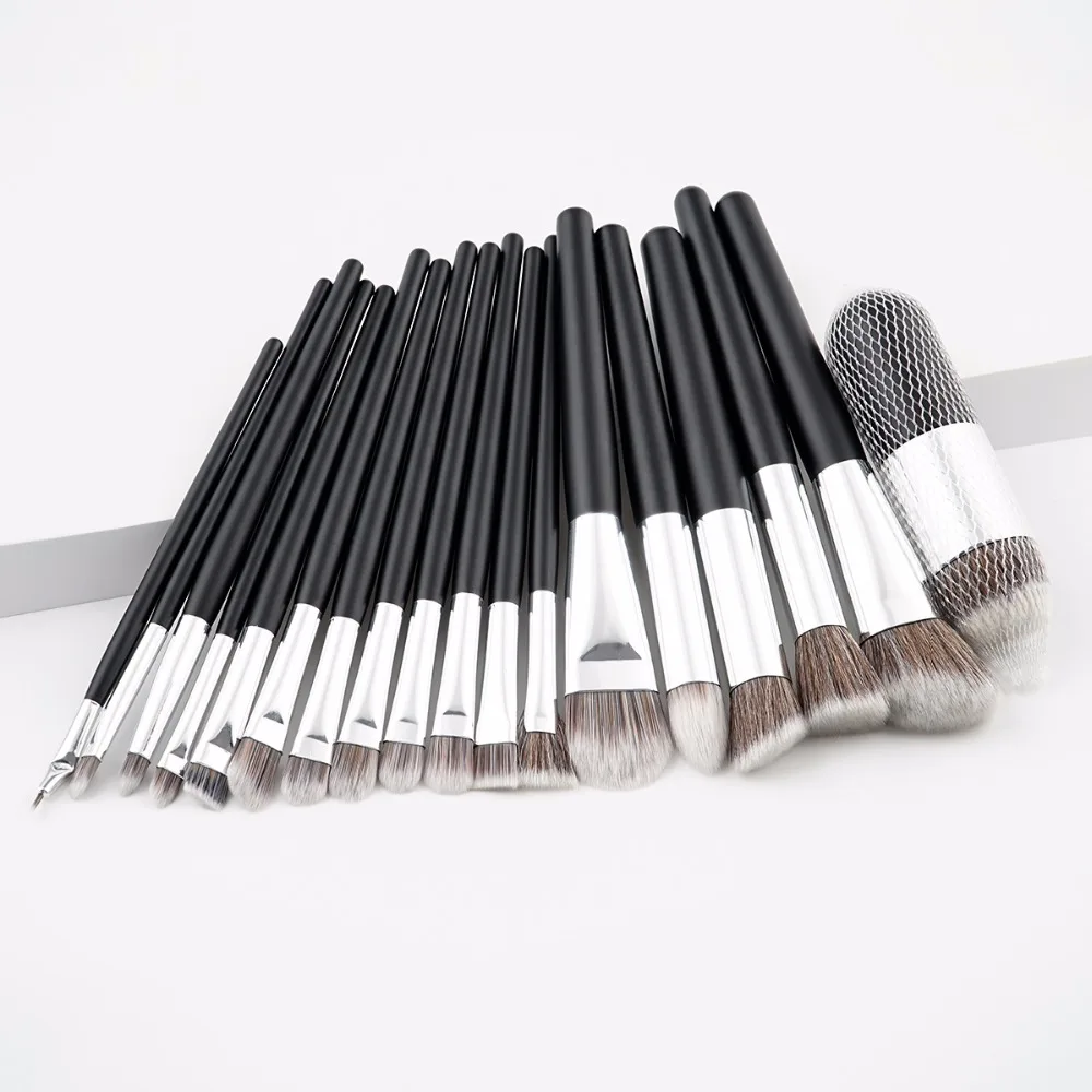 New Eye shadow Foundation Eyebrow Lip Brush Makeup brush 18pcs Large Concealer Kabuki Eyeliner Bursh Kwasten Flat Head Blending