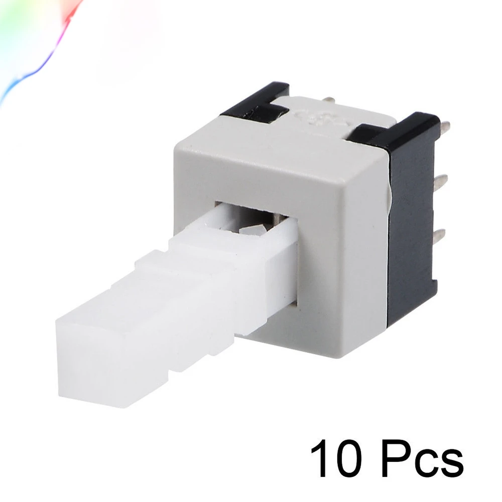 8.5x8.5x22mm PCB DIP Tact Tactile Push Button Switch Latching 6 Pin 10PCS