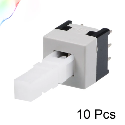 Imagen 2 del producto Interruptor de botón táctil PCB DIP Tact, 8,5x8,5x22mm, enclavamiento, 6 pines, 10 unidades
