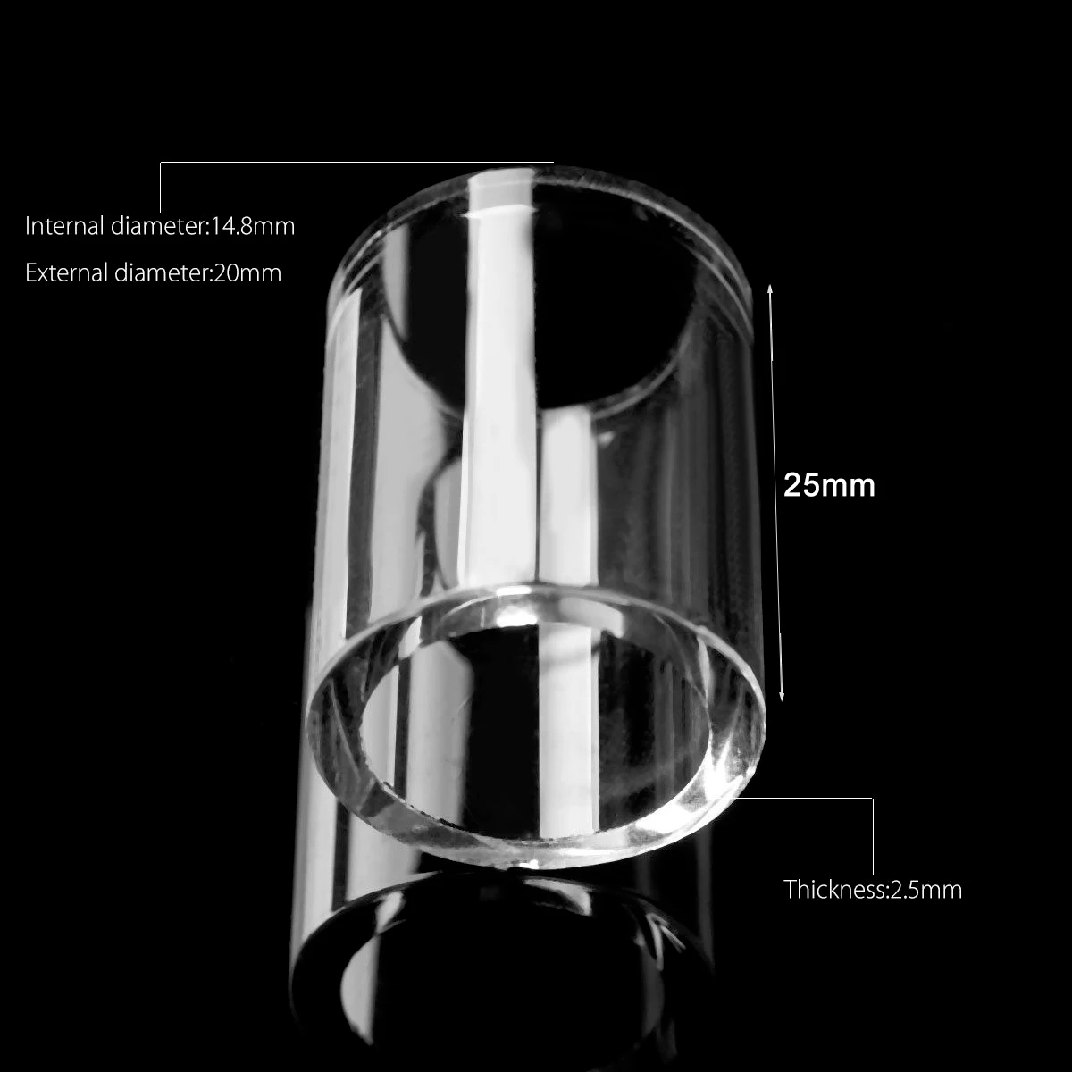 1pc Clear Welding Stubby Gas Lens Glass Cup For Tig WP-17/18/26 Torch