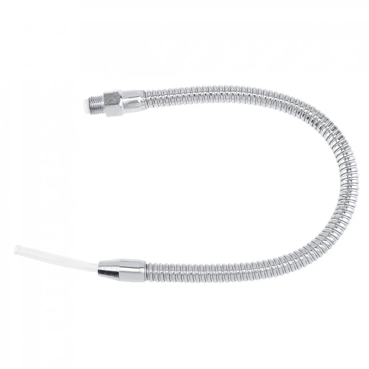 1/4 Polegada prata 400mm metal flexível tubo de resfriamento de óleo de água com bocal de cabeça redonda para máquina cnc/fresagem/torno