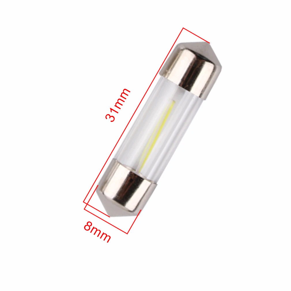 2PCS C5W COB Car Led Bulbs 31mm Car Interior Bombillas Festoon Dome Reading Light Source 12V White For Side License plate Lamp