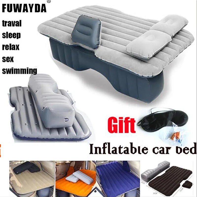 Fuwayda waterproof  hot sale Universal Car Travel Inflatable Mattress Car Inflatable Bed Air Bed Cushion Thickening  flocking