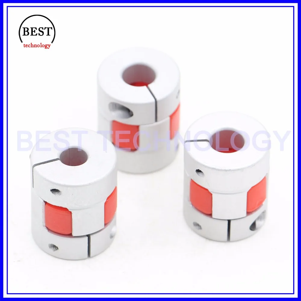 3pcs Plum coupling D=25mm L=30mm Jaw Flexible Coupling Spider Coupler Inner hole 6.35 to 10 mm  5 / 6 / 6.35 / 7 / 8 / 9 / 10