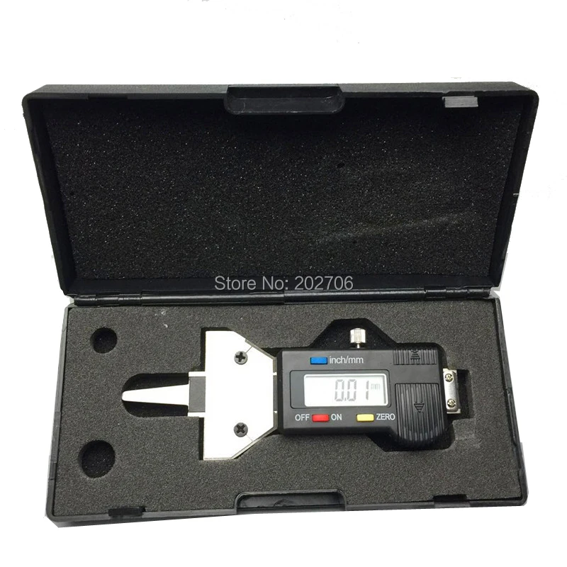 Stainless Steel Car 0-25.4mm Digital Tyre Tire Tread Depth Tester Gauge Meter Measurer Tool Caliper LCD Display Tpms Tire Monit