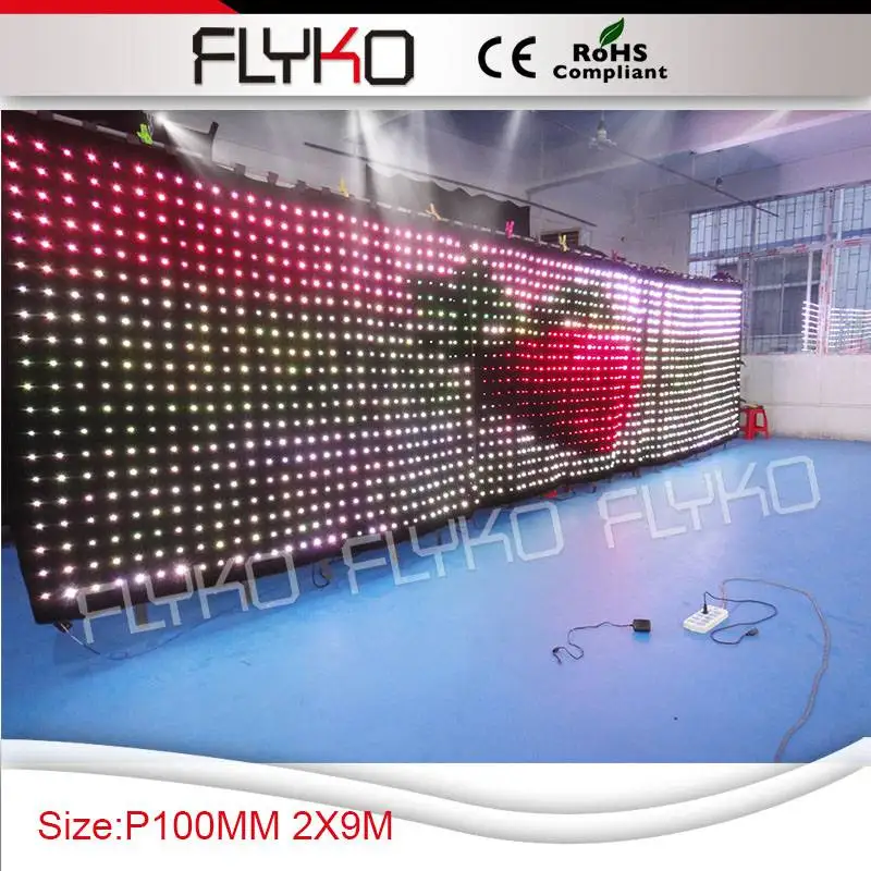 Free shipping P10 2X9M LED Viedo curtain led display module