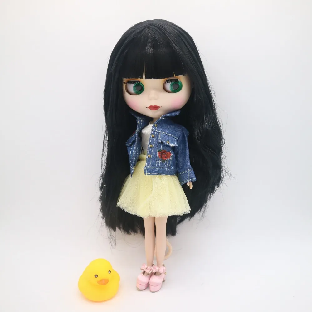 Nude blyth Doll black hair  big eye Suitable For DIY 1201