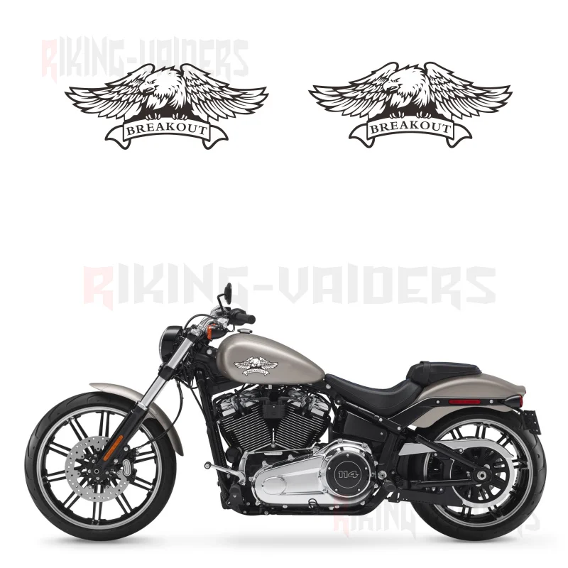 

Custom Eagle Logo Stickers Fuel Tank Decals Vinyl Sticker For Harley Softail Breakout