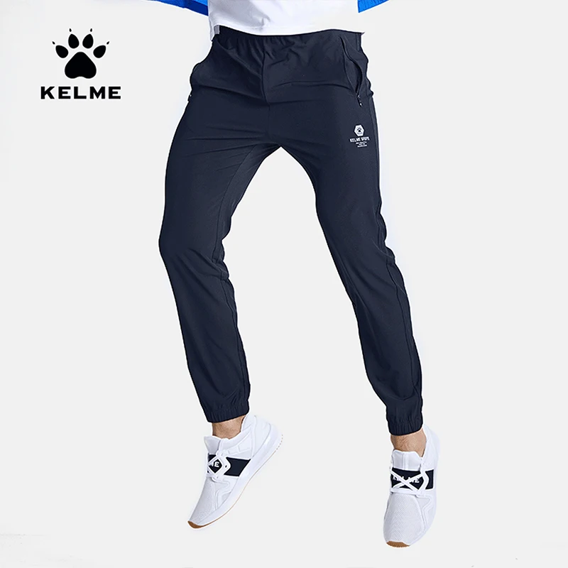 KELME Running spodnie męskie spodnie dresowe biegaczy sportowe szybkie suszenie oddychająca odzież sportowa szkolenia letnie spodnie dres 3991532