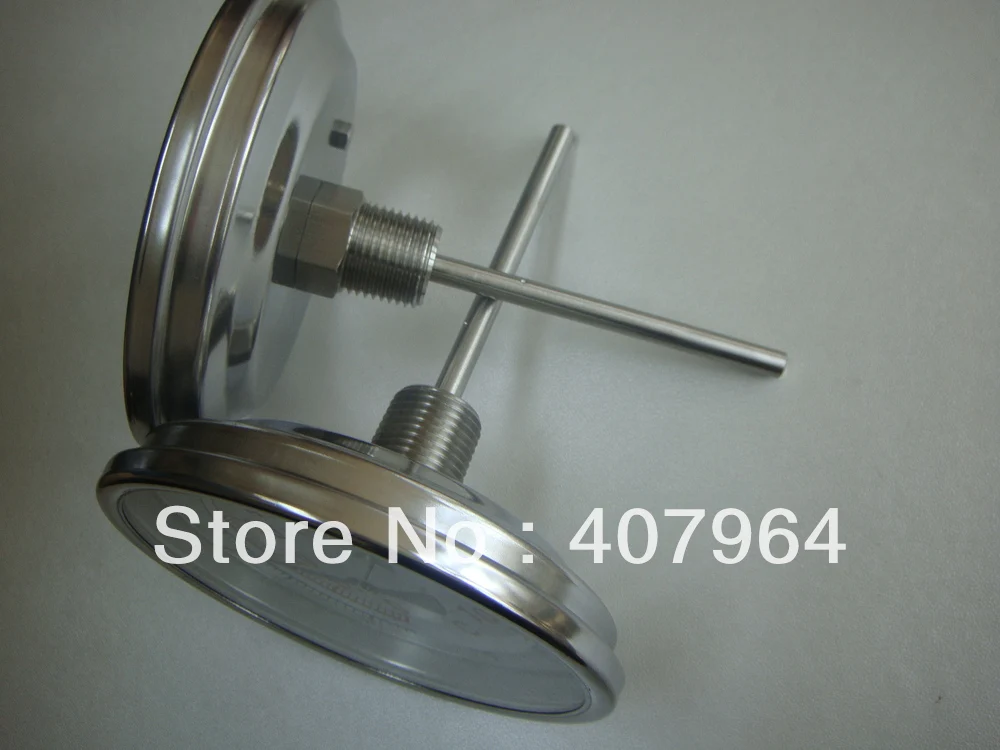 0-100C China bimetal thermometer with back connection,SS304,3 inch dial fast delivery,high quality