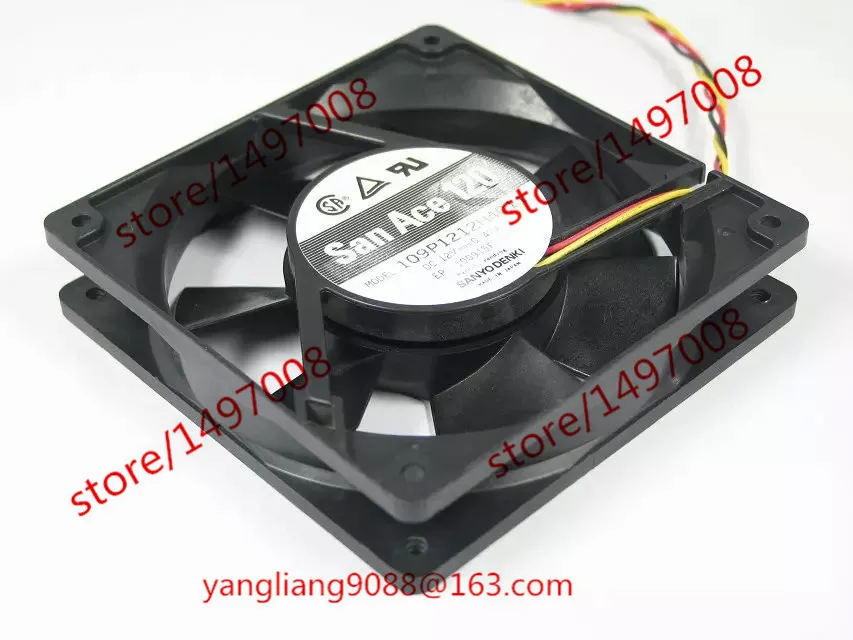 

SANYO DENKI 109P1212H4011 DC 12V 0.45A 3-Wire 120X120X25mm Server Cooling Fan