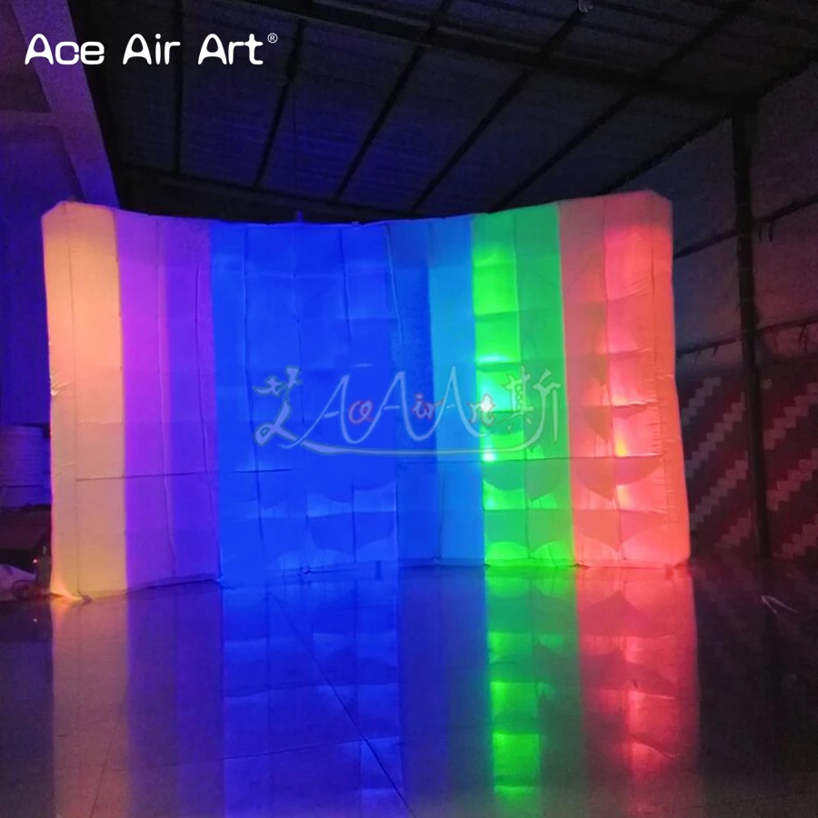 

Light Curve Inflatable LED Photo Booth Wall, Popular Item, Office, Trade Show, Exhibition Decoration