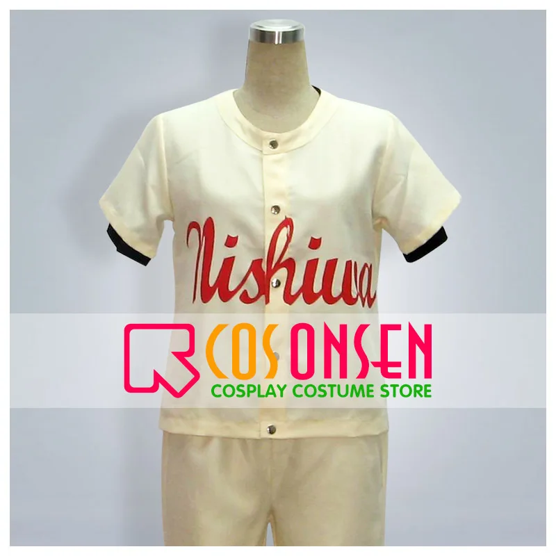 

COSPLAYONSEN Big Windup Nishiura Baseball Team Uniform Cosplay Costume Full Set All Size