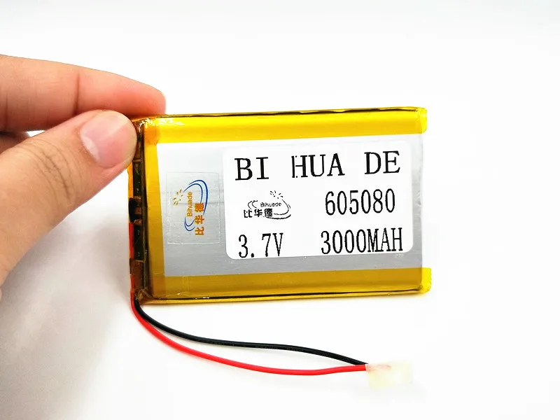 

Аккумулятор литий-ионный/литий-ионный, 3,7 в, 3000 мА · ч, 605080, для DVD, планшетов, GPS, электрических игрушек, электронных устройств