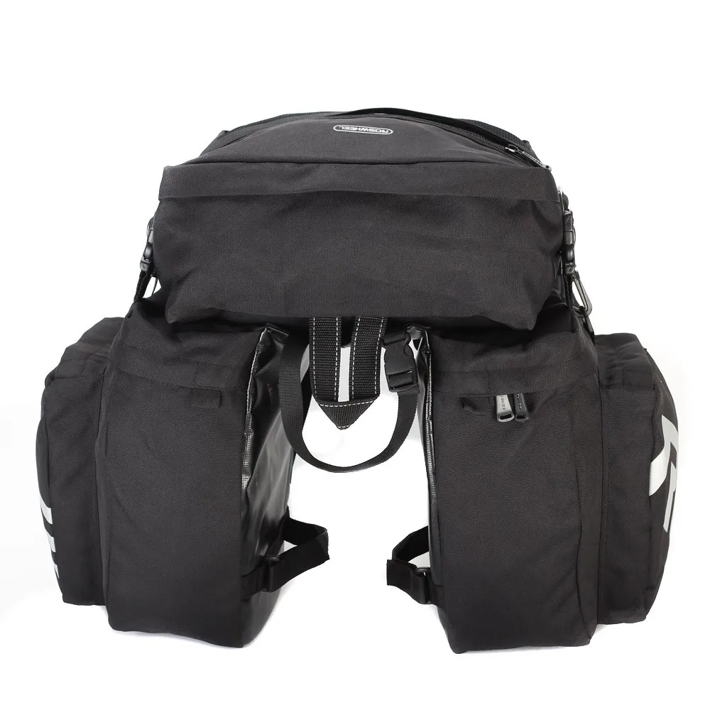 Bike Carrier Rack Bag Multifunctional Road Bicycle Luggage Pannier Rear Pack Seat Trunk Bag With Waterproof Rain Cover