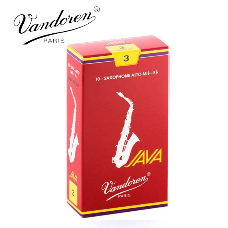 Original France Vandoren JAVA Alto Sax Red Reeds / Eb Alto Saxophone Reeds 2.5# 3.0# 3.5# Box of 10 [With Gift]