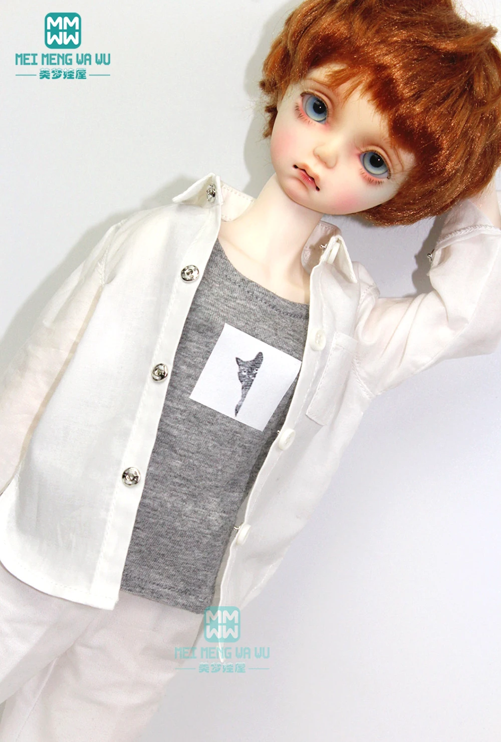 BJD accessories doll clothes for 1/4 BJD YOSD doll fashion vest, plaid shirt