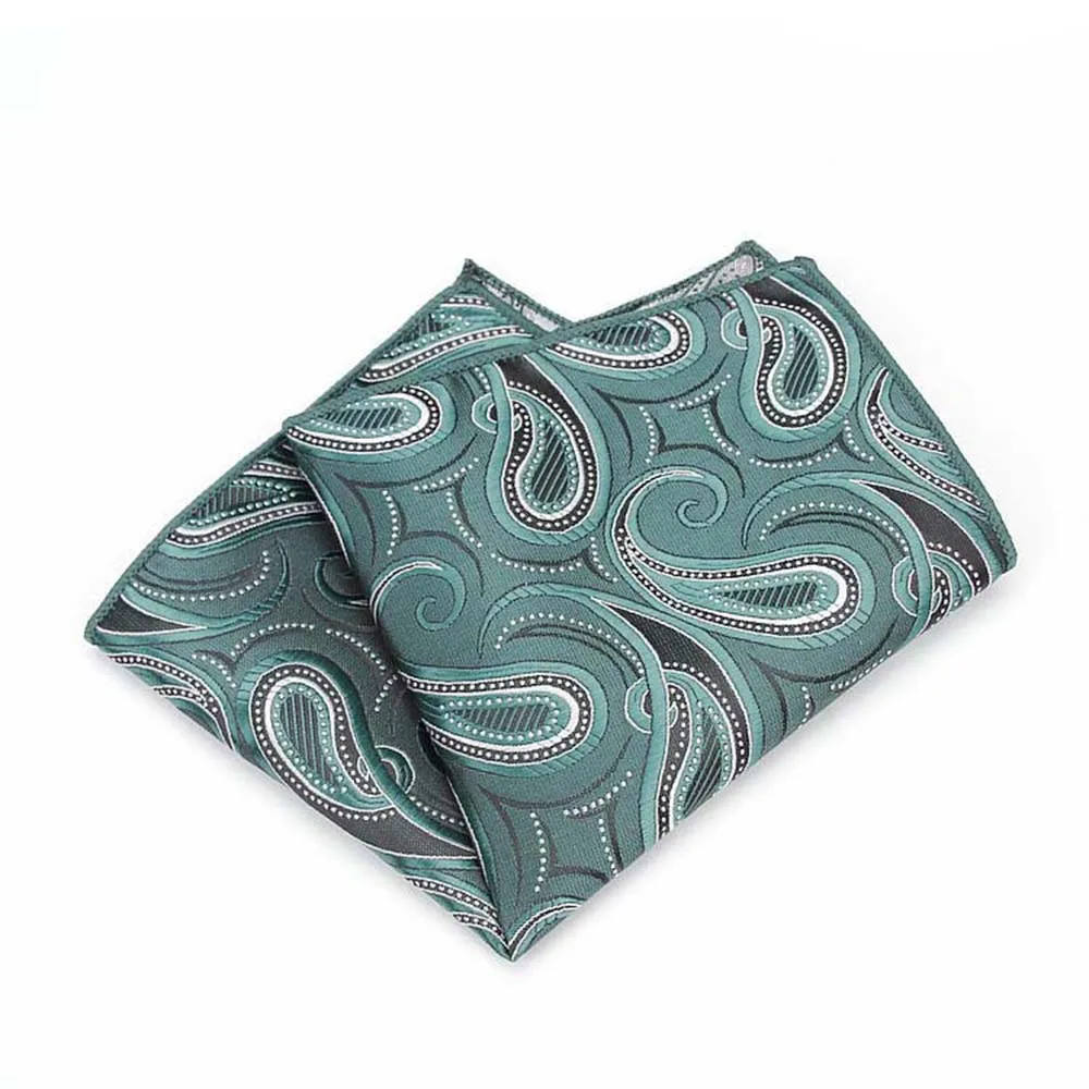 HUISHI Floral Pocket Square Jacquard Handkerchief  Hanky Suits Mens Pocket Square