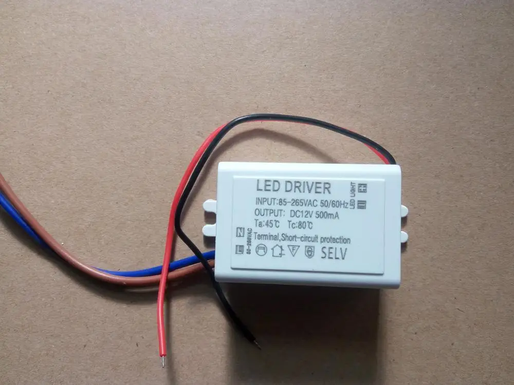 

DIY10pcs Mini LED Power Supply,AC/DC Adapters,6W 500mA Driver,110V,120V,220V,240V to12V, Socket for LED MR11,MR16, 3W 4W 5w 6w