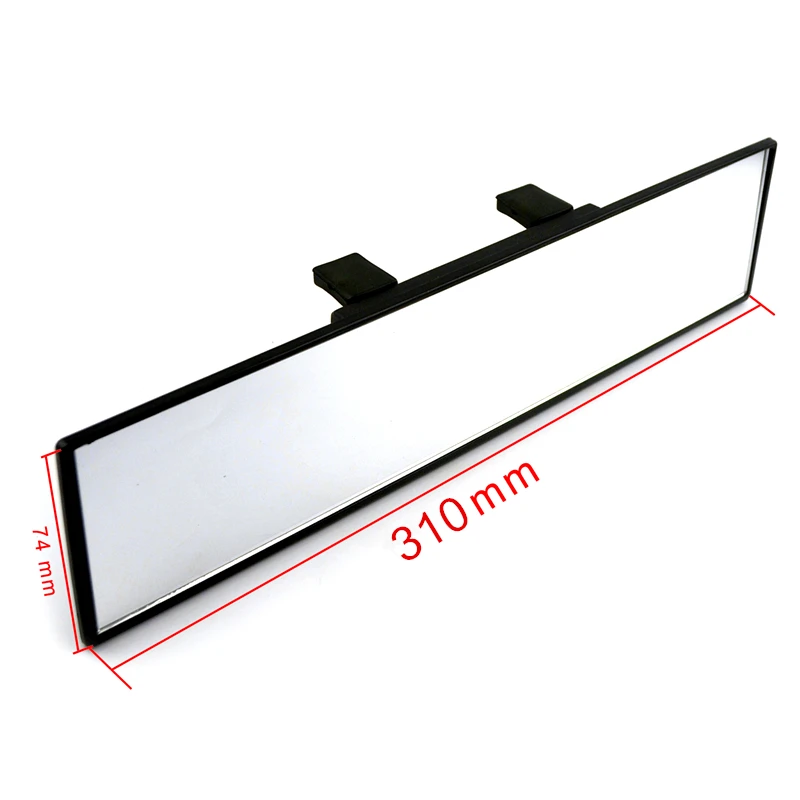 310mm Universal Car Mirror Rear Large Vision Anti-Glare Curved Interior Clip-on Wide Angle Enlarge Parking Auto Accessories Blue