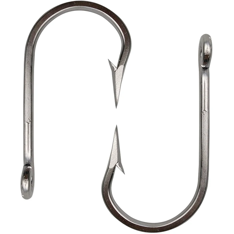 10 Uds 7732 anzuelos de pesca de acero inoxidable afilados, cebo de atún grande y grueso, tamaño 5/0 6/0 7/0 8/0 9/0 10/0 11/0 12/0 - imagen 2