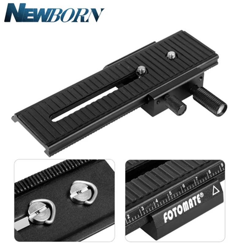 100% Fotomate LP-01 2-Way Macro Focus Focusing Rail Slider for Canon Nikon Sony Pentax Fuji Olympus Camera DSLR