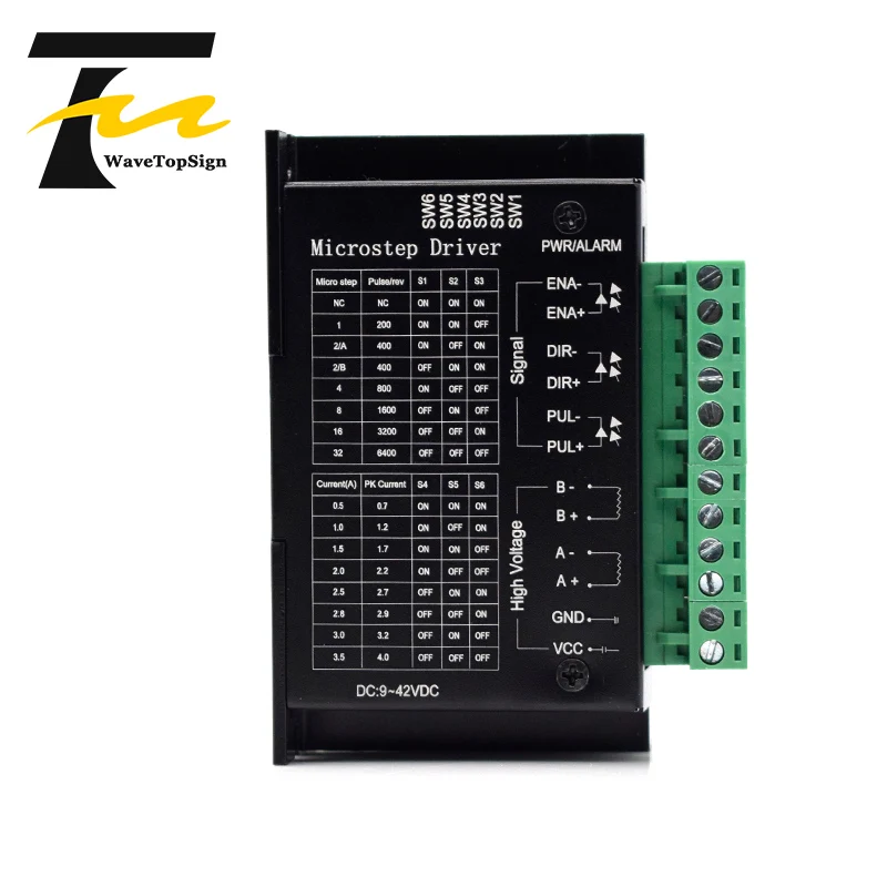 WaveTopSign 42/57/86 TB6600 Wood Router Machine Stepper Motor Driver 32 Segments Upgraded Version 4.0A 9-42VDC Milling Kits