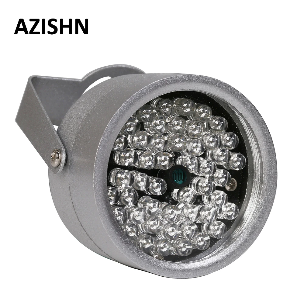 AZISHN CCTV diody LED 48IR oświetlacz światło IR noktowizor na podczerwień metalowy wodoodporny CCTV światło wypełniające dla kamery monitoringu CCTV