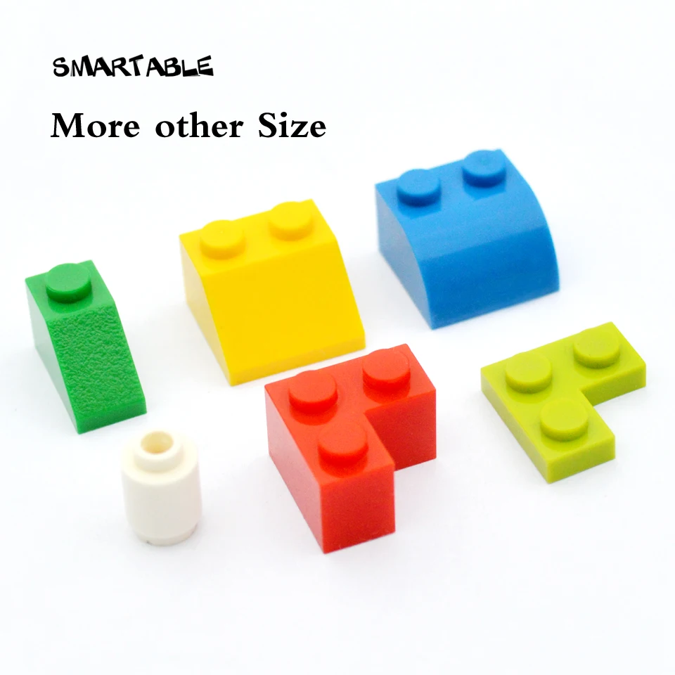 

Smartable Slope Corner Curved Brick Plate Building Blocks Parts DIY Toys Compatible Major Brands Toys Mixed colors 100g/lot