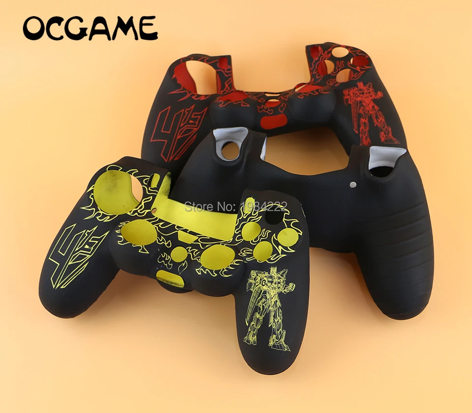 보호 실리콘 스킨 케이스 커버, PS4 컨트롤러 쉘, 1 개