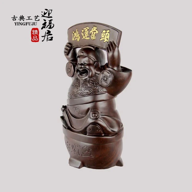 Lucky red wood wooden crafts ebony real wealth boutique Wenwan Home Furnishing desktop jewelry ornaments