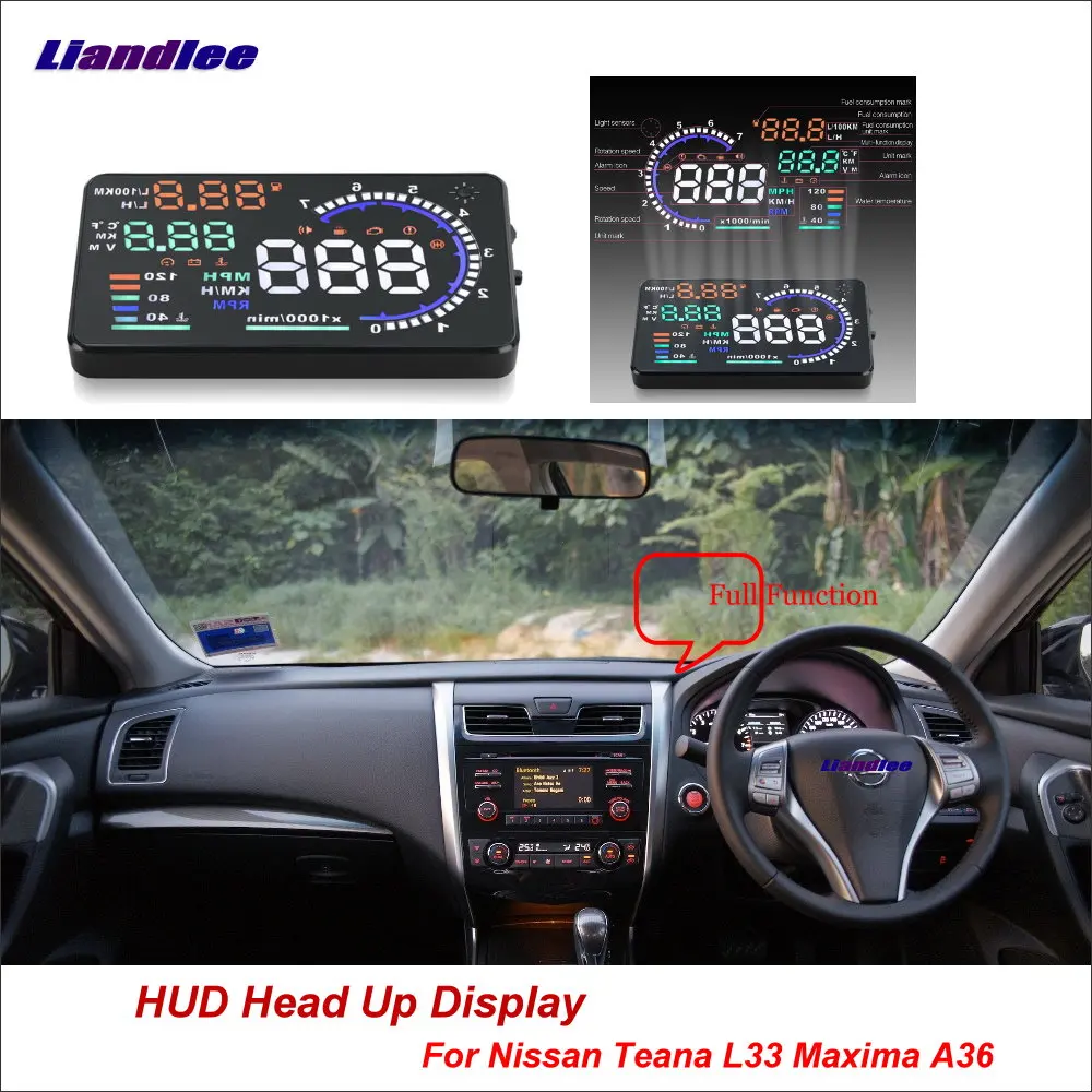 

For Nissan Almera Teana L33 Maxima A36 2013-2018 Safe Driving Screen OBD Car HUD Head Up Display Projector Windshield