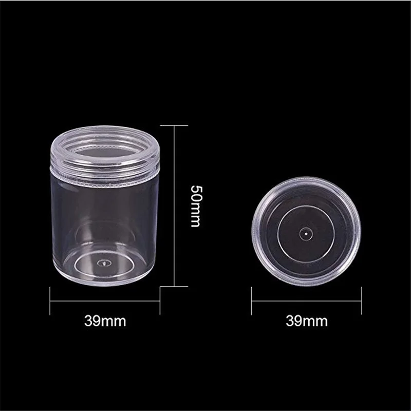 10pcs Clear Plastic Bead Containers for Jewelry Packaging Nail Beads Tool Storage Rhinestone Bead Diamond Painting Box Gems Case