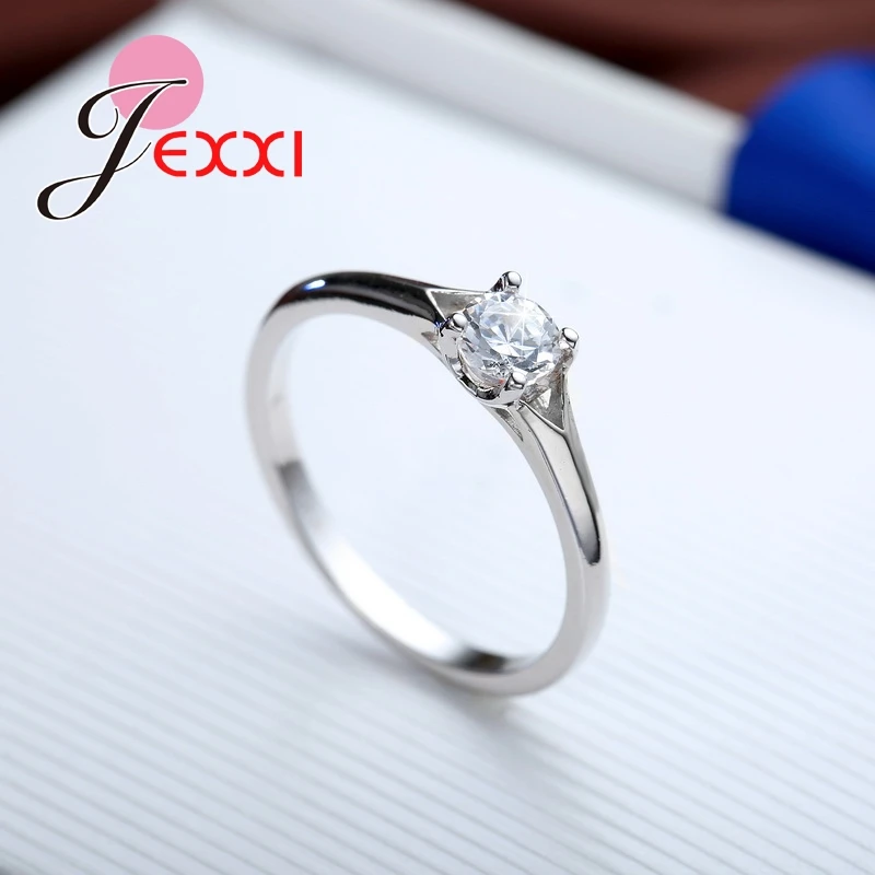 New Fashion Classic Woman Wedding Engagement Bridal Ring 925 Sterling Silver With Double U Design Cubic Zircon Jewelry