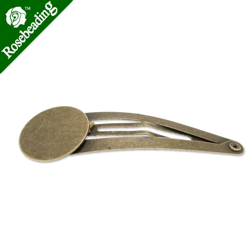 Antique Bronze Plated Bobby Pin With 20mm flat bezel,sold 20pcs per