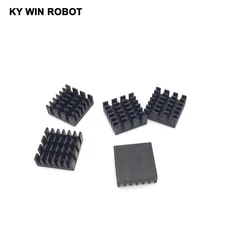 5pcs / lot Aluminum Cooling Heat sink 14 x 14 x 6MM Black Chipset RAM Heatsink Radiator routing cat dedicated chip