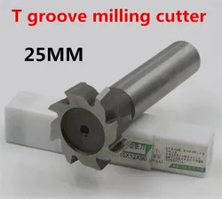 1PCS 25*3*4*5*6*8*10*12 high speed steel Straight shank T groove milling cutter T type Straight shank milling cutter