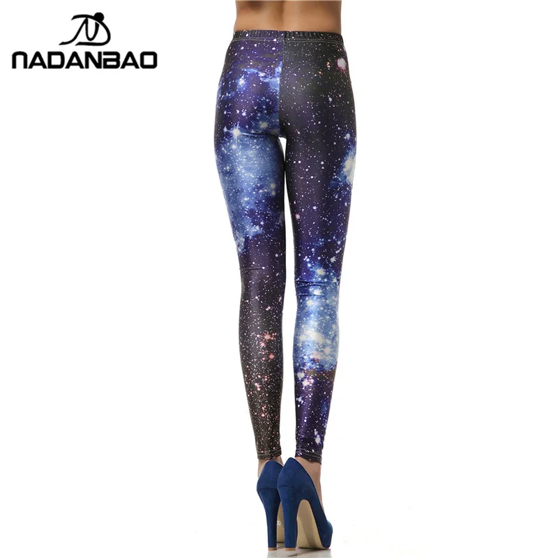 Nadanbao Legging 3D Digital Blue Galaxy Sexy Leggins Mode Slanke Leggins Gedrukt Vrouwen Leggings Vrouwen Broek