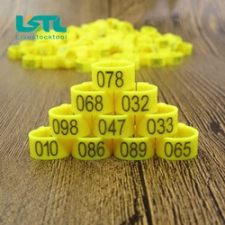 100pcs Pigeon Foot Ring Plastic Multi Color Bird Pigeon Foot Ring No.001-100 Bird Identification Poultry Chicken Farming