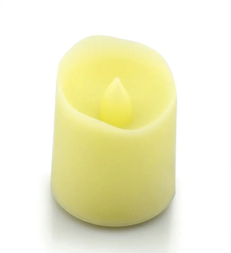 Set di 9 candele a LED senza fiamma con bordo ondulato batteria telecomandata funziona tremolante tealight votivo matrimonio natalizio-caldo con