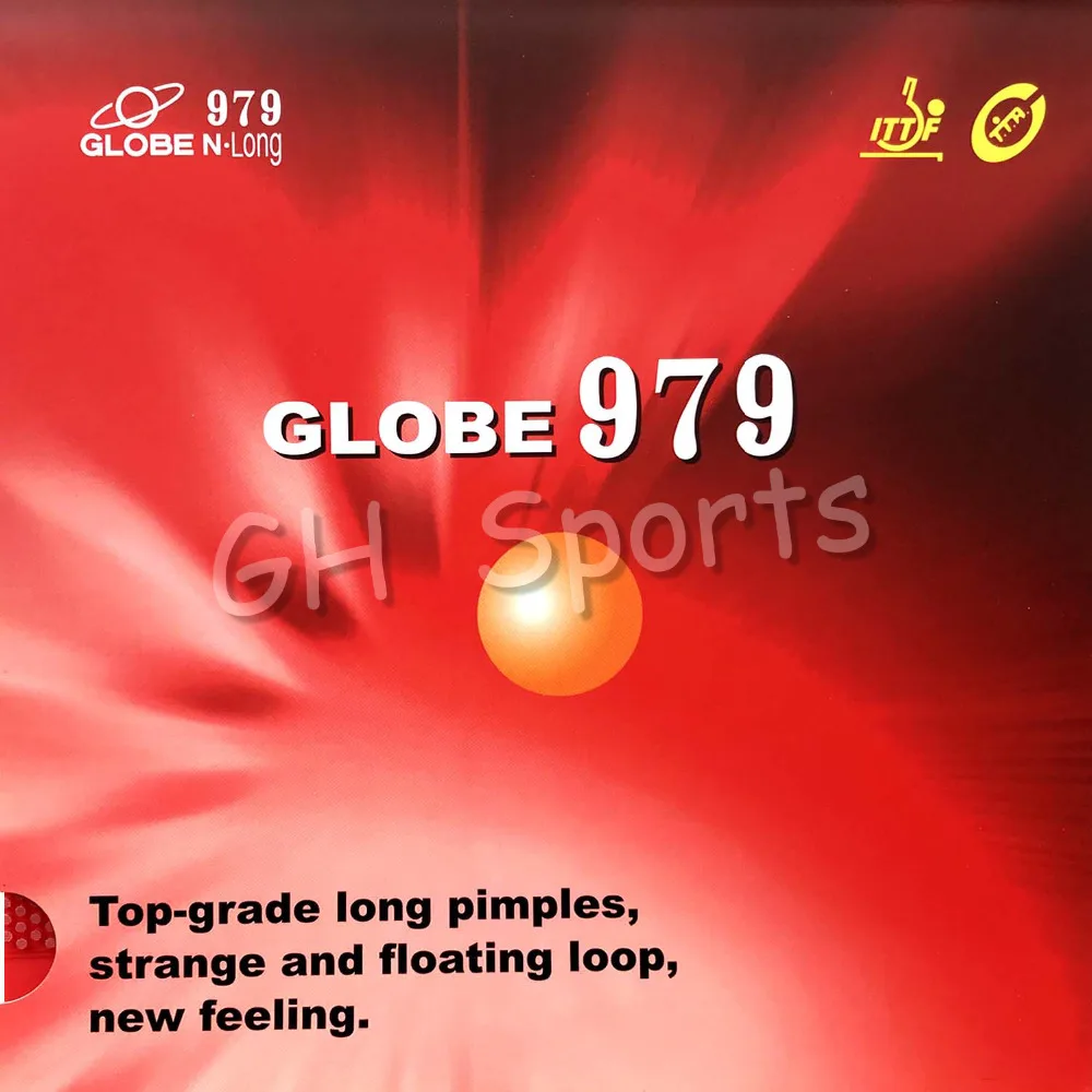 Globe 979 Chop + Attack Long Pips-Out Table Tennis PingPong Rubber With Sponge