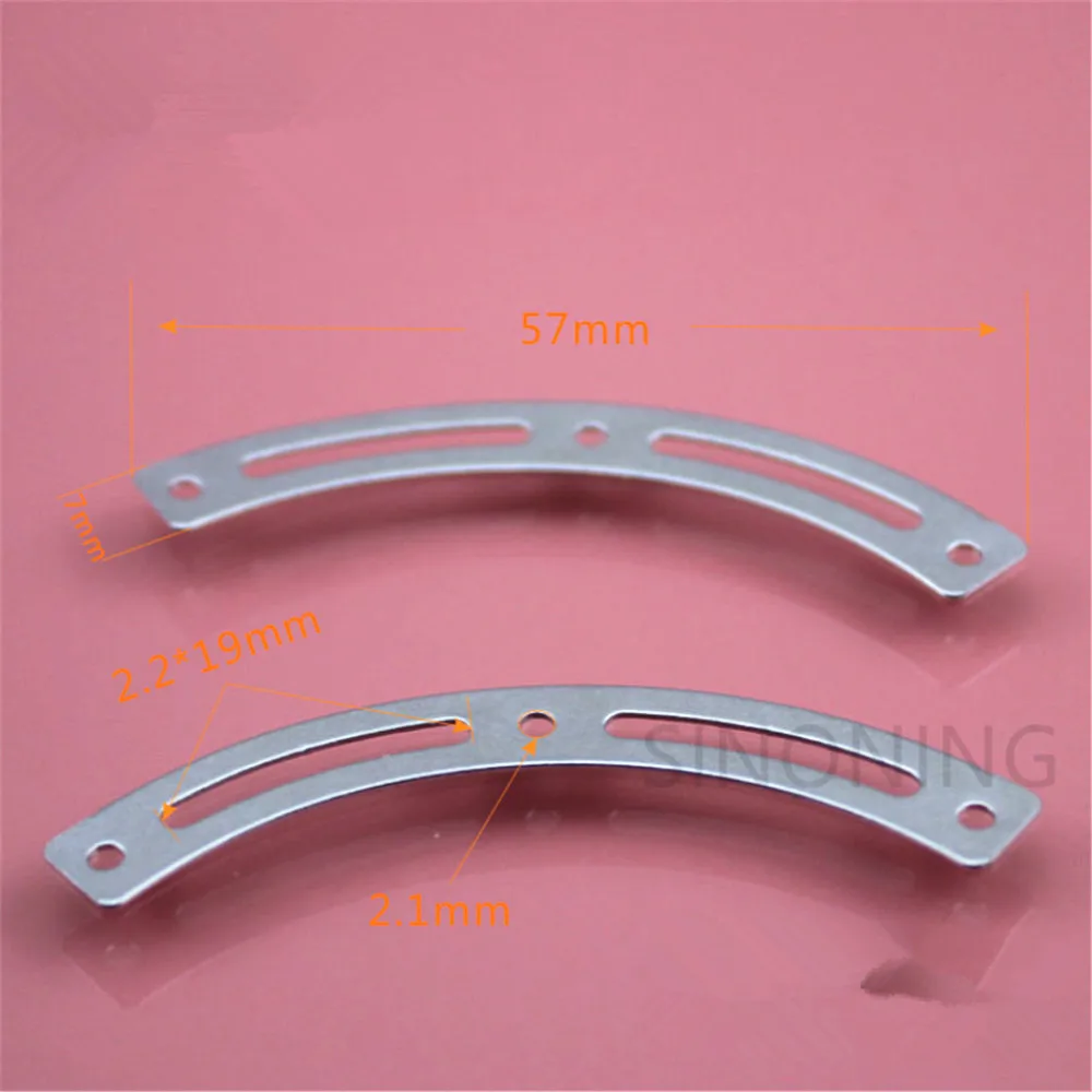 10pcs Flat arc iron piece technology building block parts double groove flat arc piece